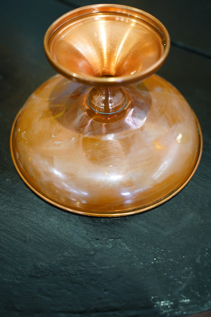 Vintage Copper Pedestal Bowl