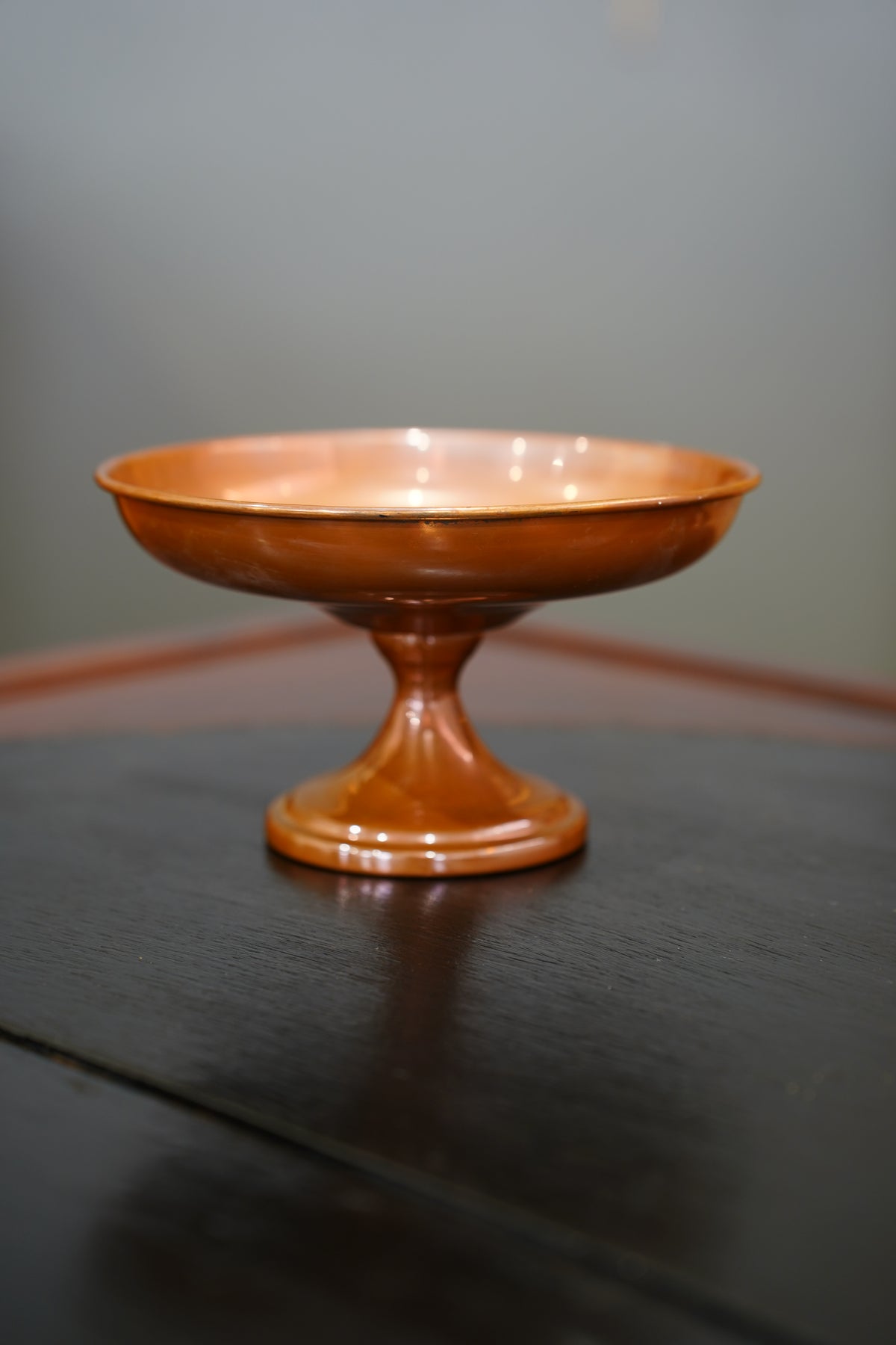Vintage Copper Pedestal Bowl