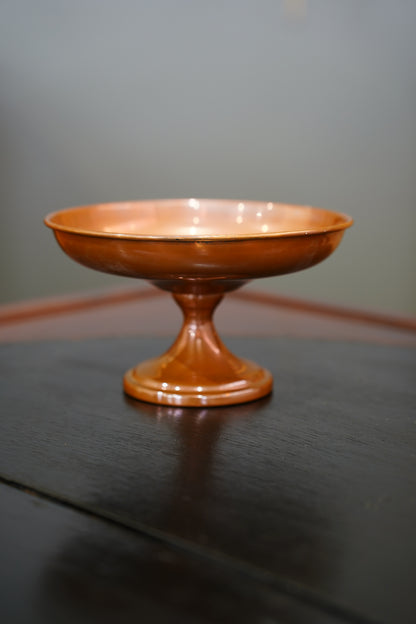 Vintage Copper Pedestal Bowl