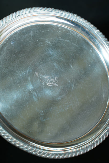 Antique Georgian Silver Plate Footed Tray