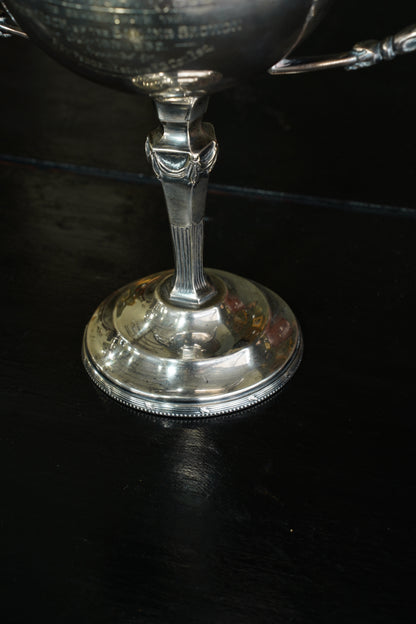 Vintage Adam Style Silver Plate Yacht Club Trophy Cup