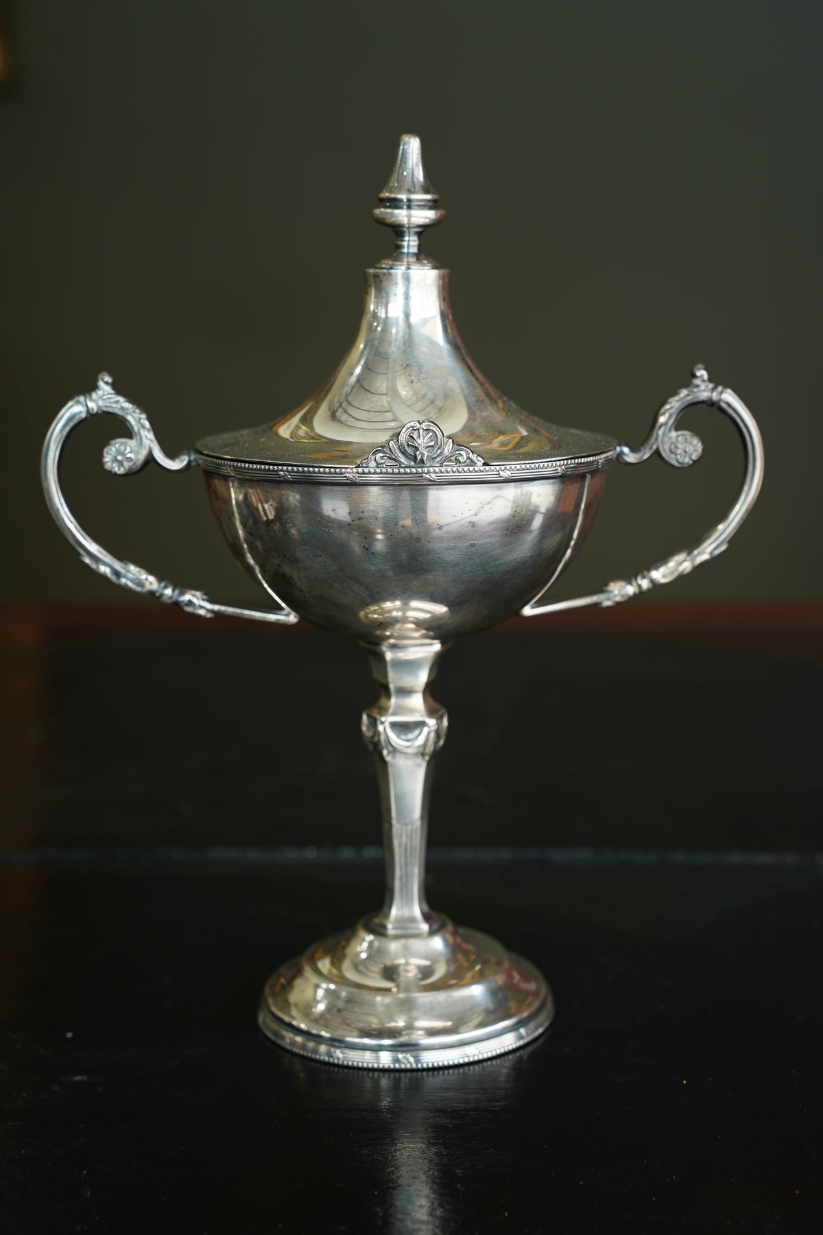 Vintage Adam Style Silver Plate Yacht Club Trophy Cup