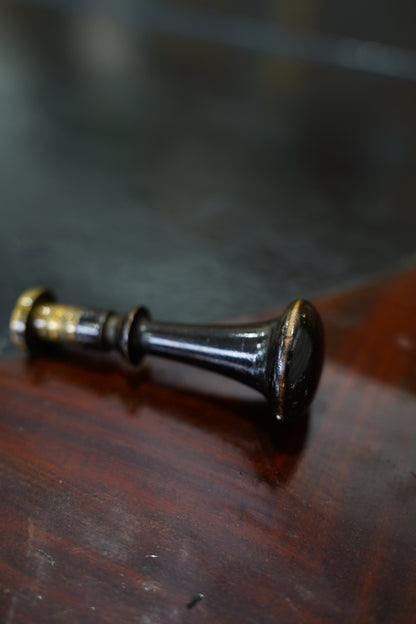 Antique Ebonized Monogram Wax Seal Stamp
