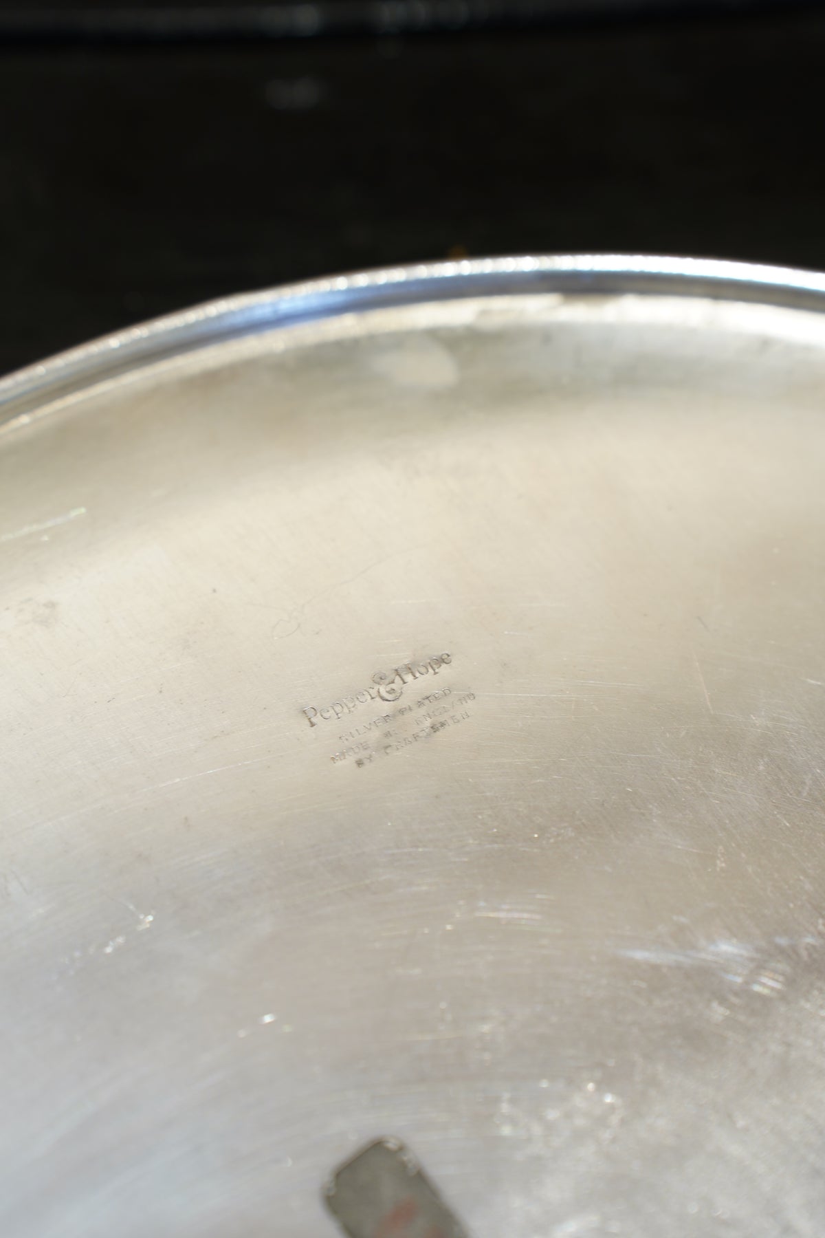 Antique English Silverplate Gallery Tray