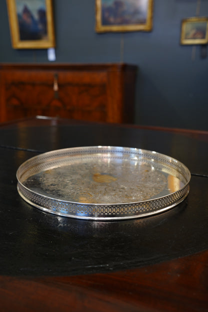Antique English Silverplate Gallery Tray
