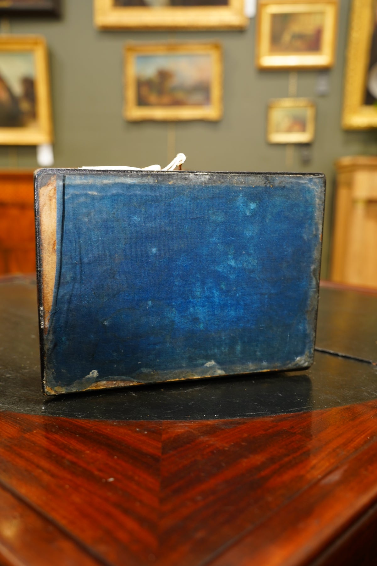 Antique Jewelry Box with Agate Stones, Ca. 1870