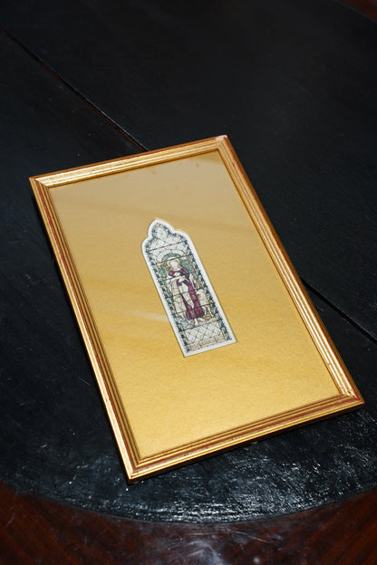 Antique Good Shepherd Stained Glass Window Design, Circa 1905