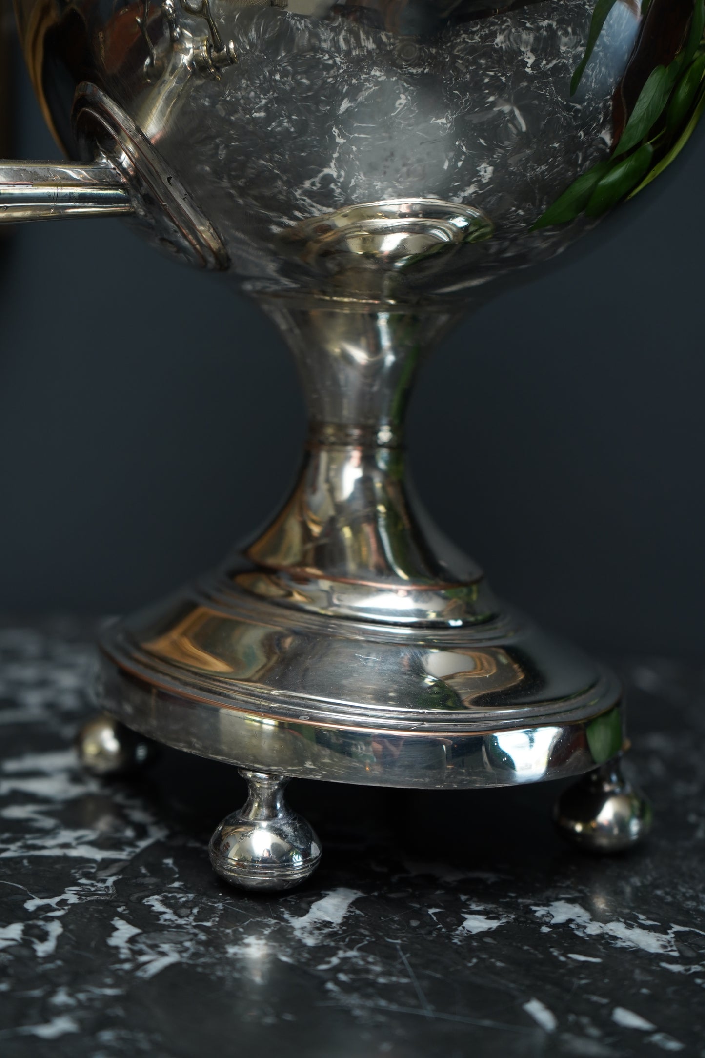 Antique Silver Plated Samovar with Sphinx Finial and Lion Mask Handles | Victorian Tea Urn