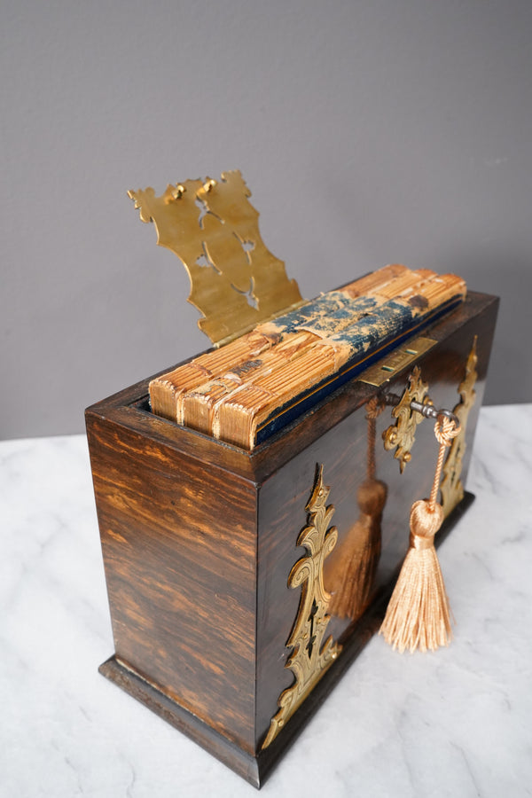 Antique Rosewood Spring Opening Stationery Box secondary view