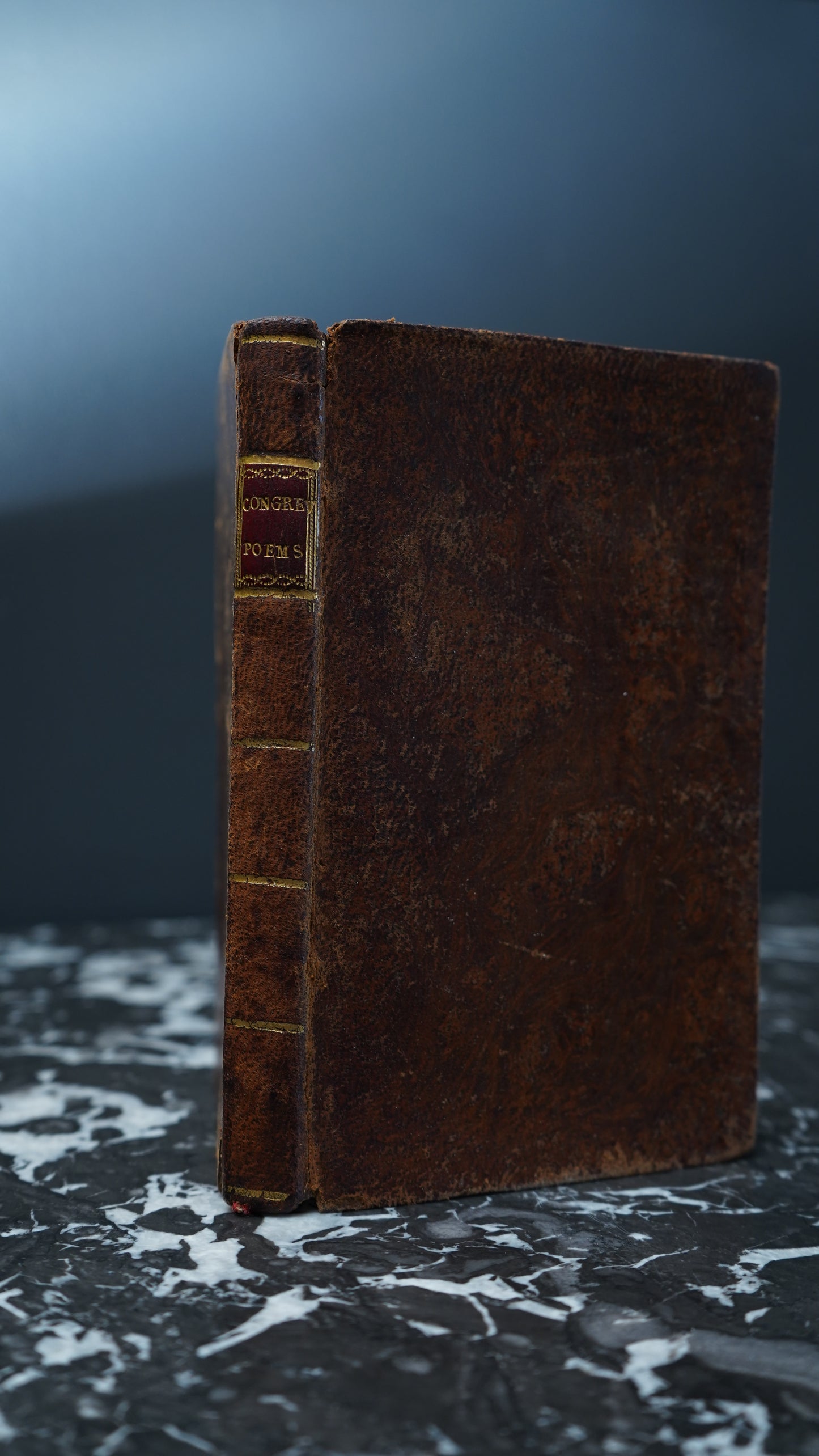 "The Poetical Works of William Congreve" Brown Full Leather Book