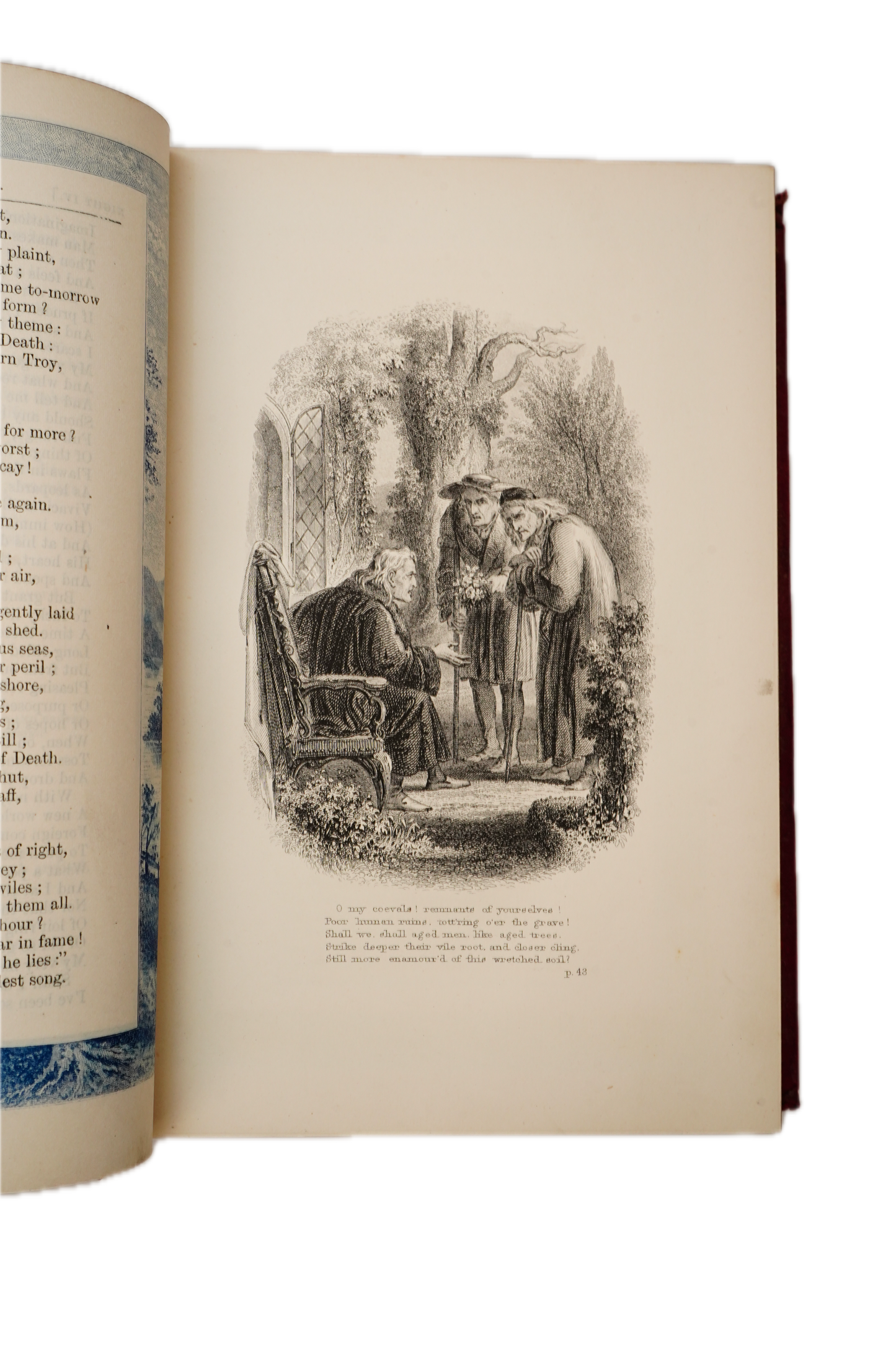 Antique Edward Young Poetical Works Illustrated Poetry Book
