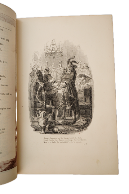 Antique Edward Young Poetical Works Illustrated Poetry Book
