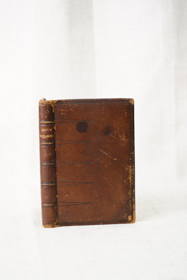 1852 Theodore Beza Novum Testamentum Gauffered Edge Book