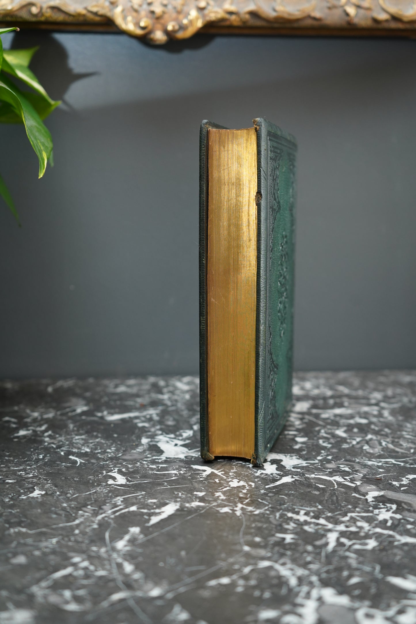 1804 "Marmion" Embossed Green Full Leather Book
