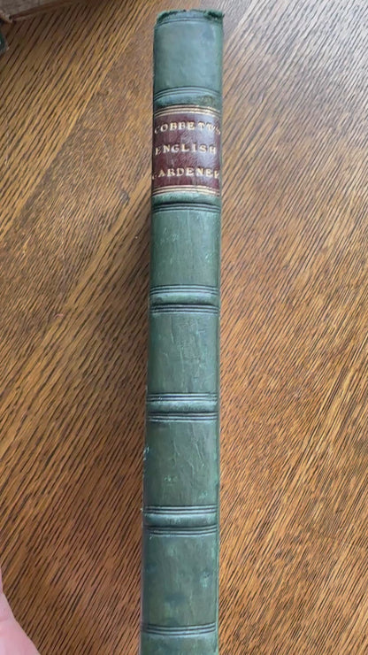 1838 Cobbett English Gardener Fold-Out Plate Half Leather