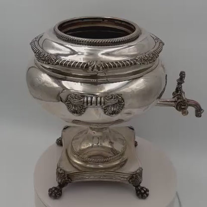 Elegant Late Victorian Silver-Plated Hot Water Urn / Samovar, Circa 1890