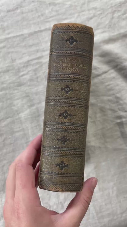 Thomas Moore Poetical Works 1863 Leather Gilt Edges
