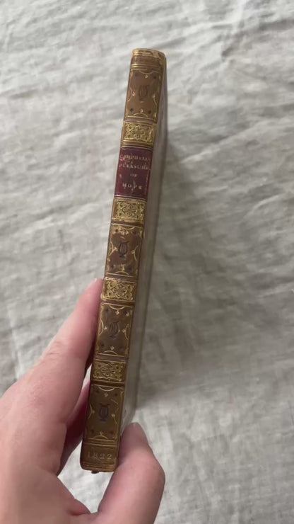 Antique 1822 Thomas Campbell Pleasures of Hope Full Calf Gilt Poetry
