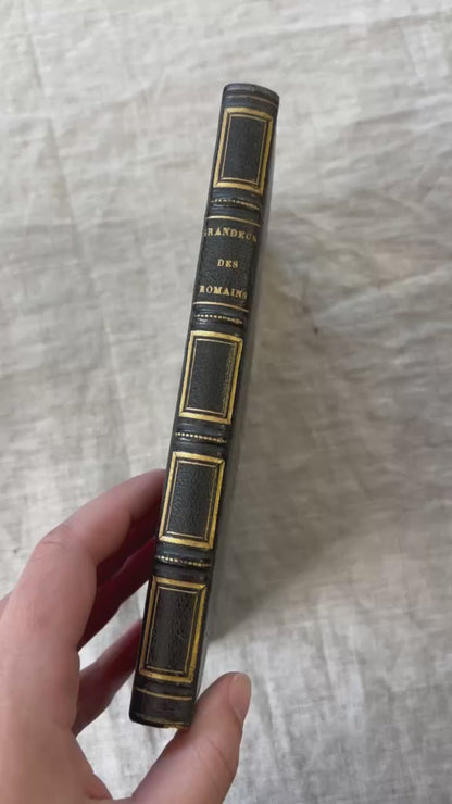 Montesquieu Grandeur des Romains 1846 Antique French Prize Binding
