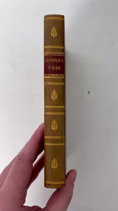 1817 The Task by William Cowper Poetry Book