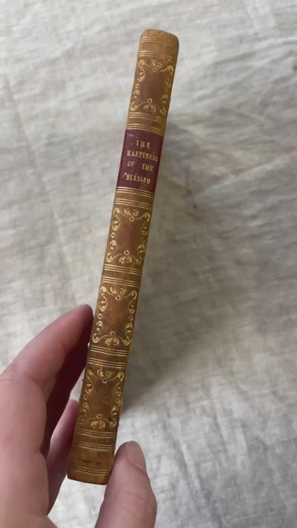 Richard Mant Happiness of the Blessed 1837 Antique Half Leather Book