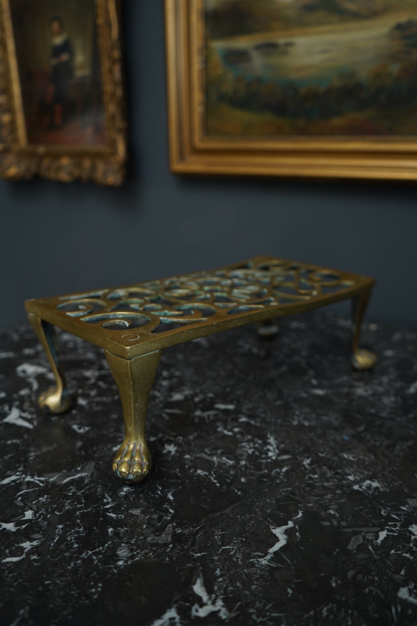 Antique Brass Trivet | Brass Riser