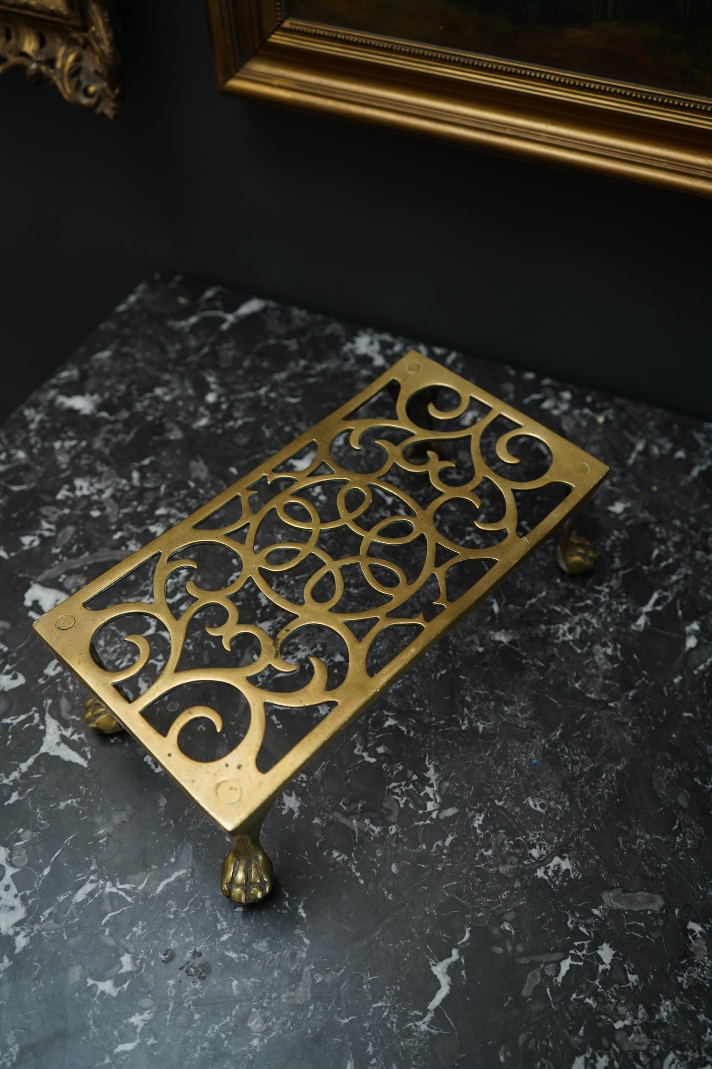 Antique Brass Trivet | Brass Riser