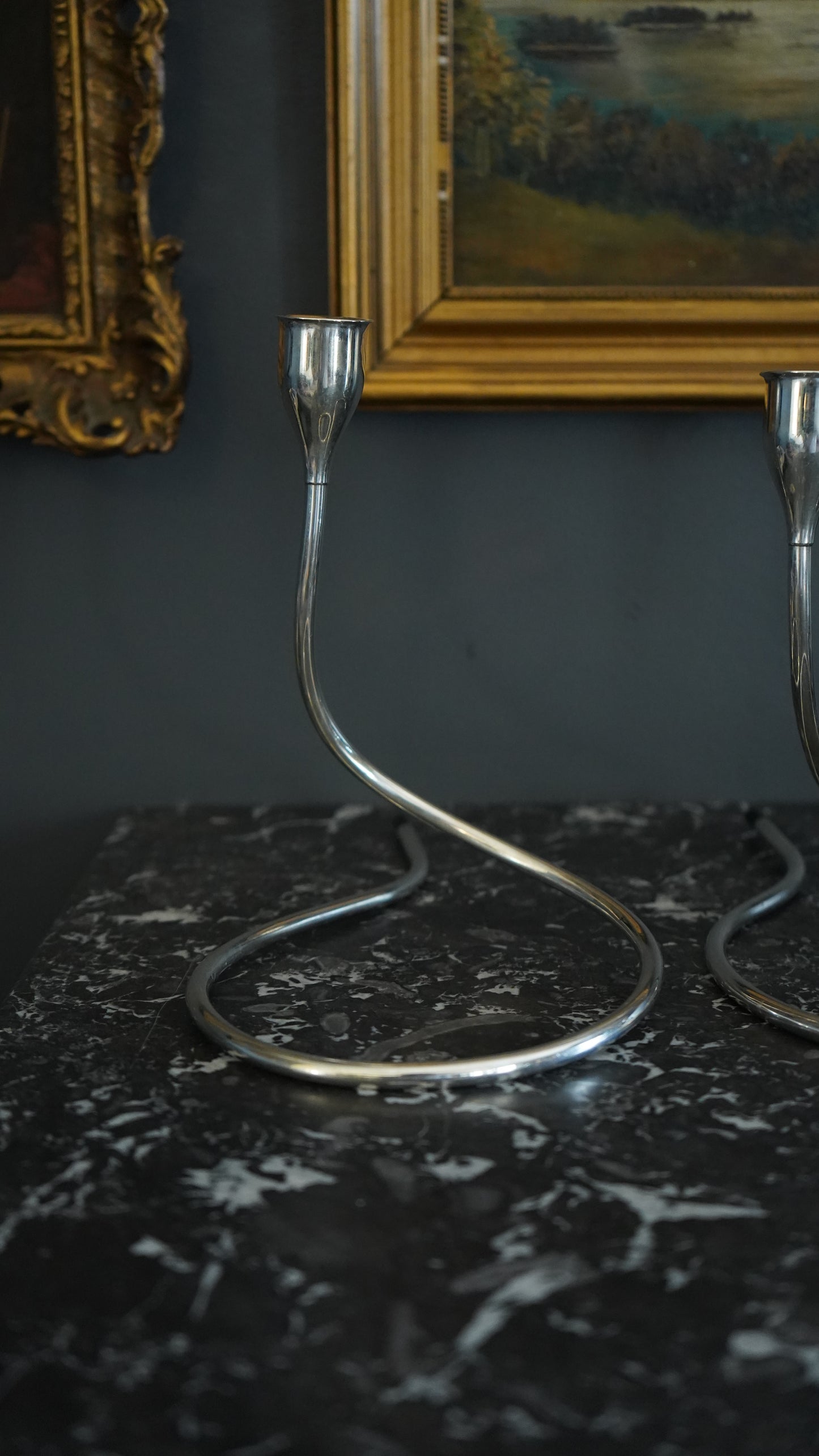 Towle Sterling Silver Modernist Candleholders – Mid-Century Sculptural Design (Set of 3)